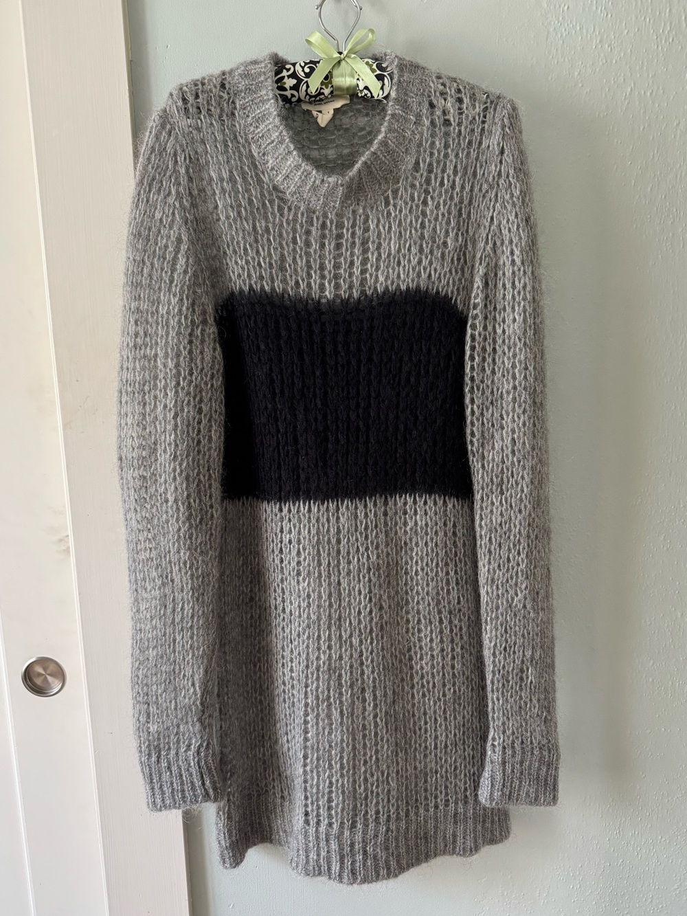 Isabel Marant grey and black mohair sweater dress